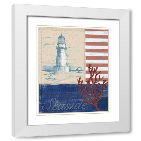 American Coastal II White Modern Wood Framed Art Print with Double Matting by Brent, Paul