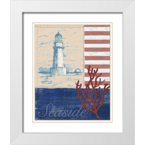 American Coastal II White Modern Wood Framed Art Print with Double Matting by Brent, Paul