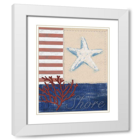 American Coastal III White Modern Wood Framed Art Print with Double Matting by Brent, Paul