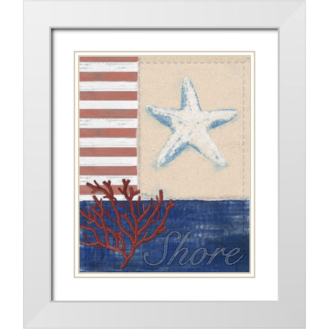 American Coastal III White Modern Wood Framed Art Print with Double Matting by Brent, Paul