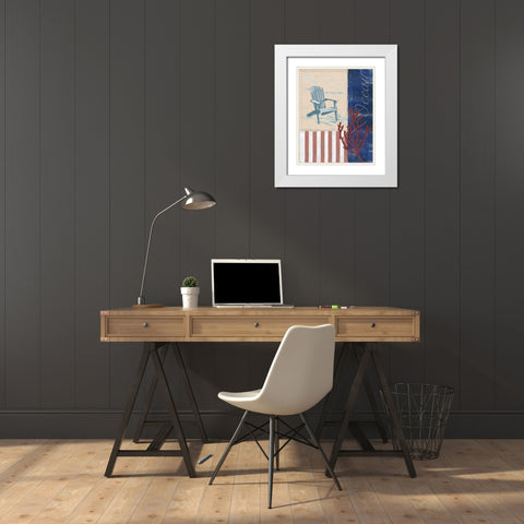American Coastal IV White Modern Wood Framed Art Print with Double Matting by Brent, Paul
