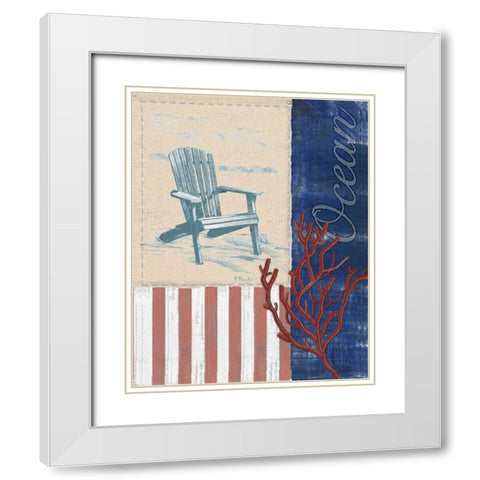 American Coastal IV White Modern Wood Framed Art Print with Double Matting by Brent, Paul