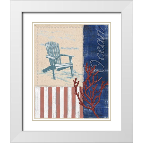 American Coastal IV White Modern Wood Framed Art Print with Double Matting by Brent, Paul