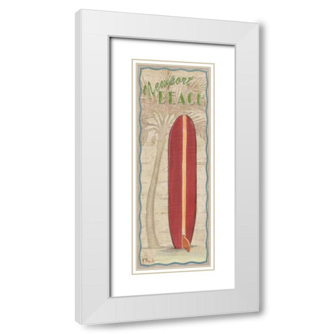 Surf Panel I White Modern Wood Framed Art Print with Double Matting by Brent, Paul
