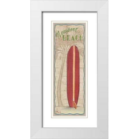 Surf Panel I White Modern Wood Framed Art Print with Double Matting by Brent, Paul