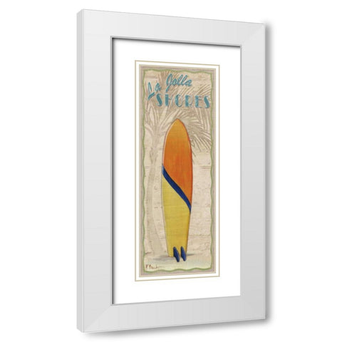 Surf Panel III White Modern Wood Framed Art Print with Double Matting by Brent, Paul