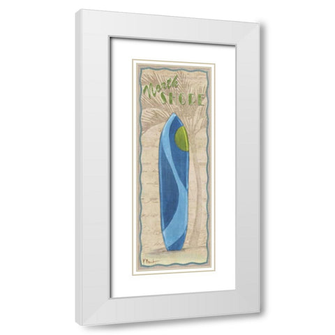 Surf Panel IV White Modern Wood Framed Art Print with Double Matting by Brent, Paul