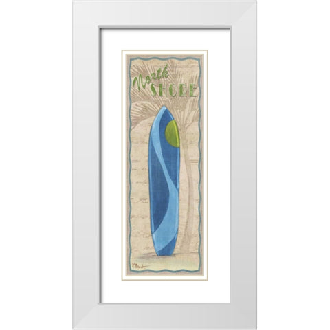 Surf Panel IV White Modern Wood Framed Art Print with Double Matting by Brent, Paul