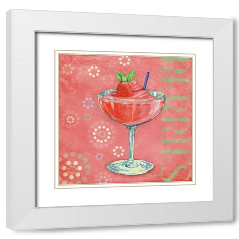 Calypso Cocktails I White Modern Wood Framed Art Print with Double Matting by Brent, Paul