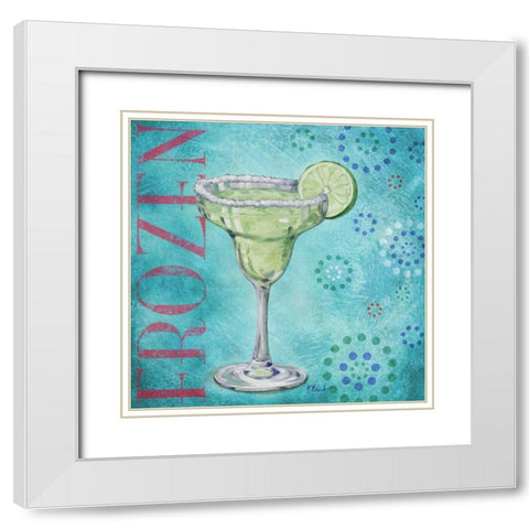 Calypso Cocktails II White Modern Wood Framed Art Print with Double Matting by Brent, Paul