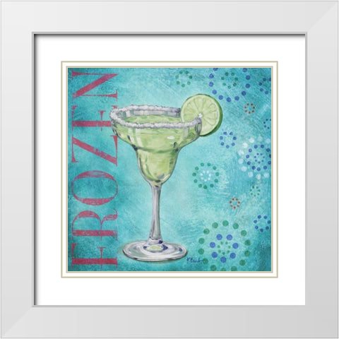 Calypso Cocktails II White Modern Wood Framed Art Print with Double Matting by Brent, Paul