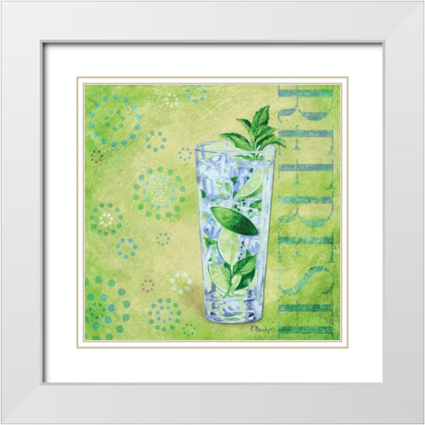 Calypso Cocktails III White Modern Wood Framed Art Print with Double Matting by Brent, Paul