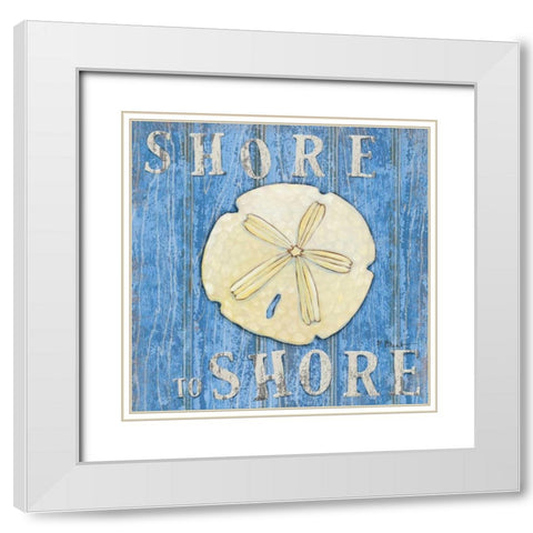 Cosatal USA Sand Dollar White Modern Wood Framed Art Print with Double Matting by Brent, Paul