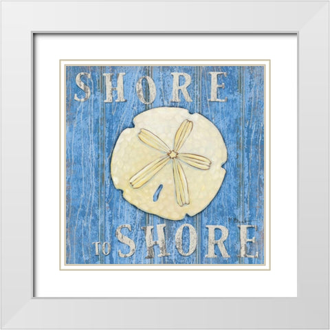 Cosatal USA Sand Dollar White Modern Wood Framed Art Print with Double Matting by Brent, Paul