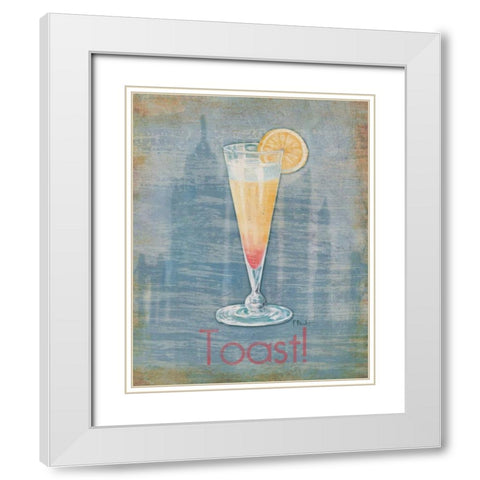 Big City Cocktail I White Modern Wood Framed Art Print with Double Matting by Brent, Paul