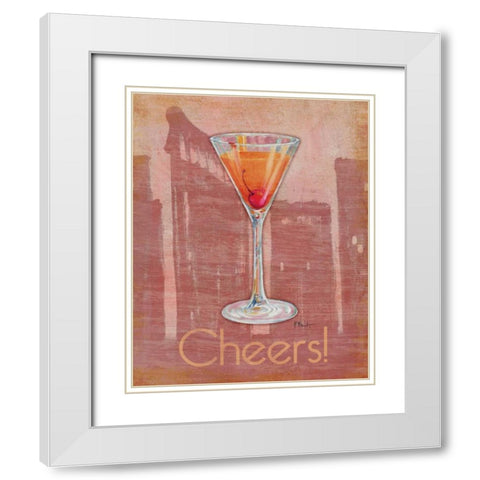 Big City Cocktail II White Modern Wood Framed Art Print with Double Matting by Brent, Paul