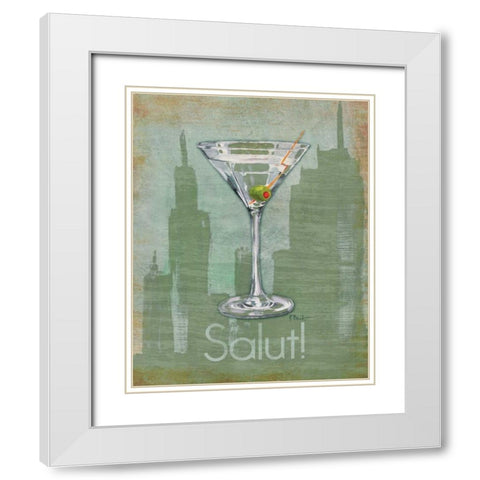Big City Cocktail III White Modern Wood Framed Art Print with Double Matting by Brent, Paul