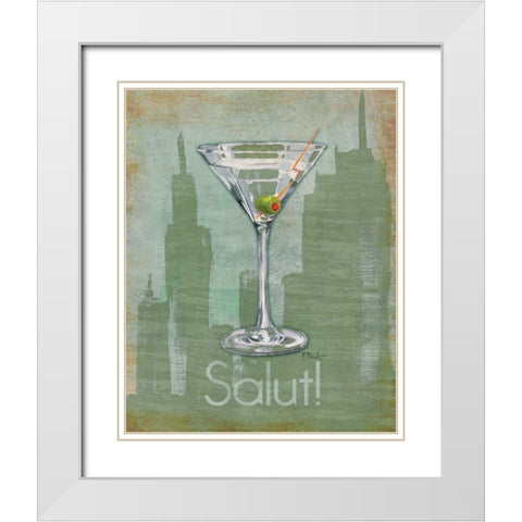 Big City Cocktail III White Modern Wood Framed Art Print with Double Matting by Brent, Paul