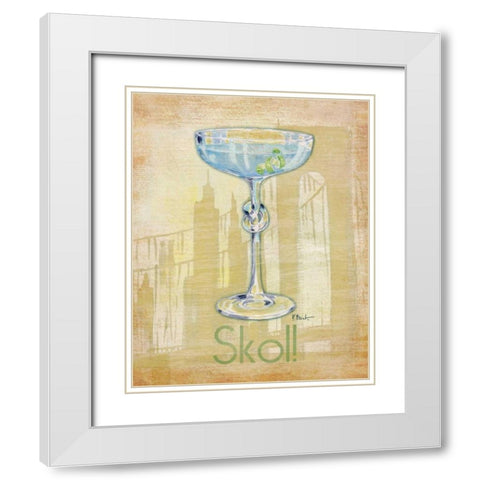Big City Cocktail IV White Modern Wood Framed Art Print with Double Matting by Brent, Paul
