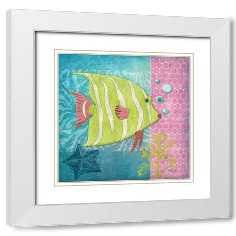 Fantasy Reef II White Modern Wood Framed Art Print with Double Matting by Brent, Paul