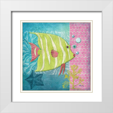 Fantasy Reef II White Modern Wood Framed Art Print with Double Matting by Brent, Paul