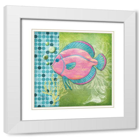Fantasy Reef III White Modern Wood Framed Art Print with Double Matting by Brent, Paul