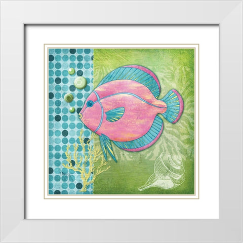 Fantasy Reef III White Modern Wood Framed Art Print with Double Matting by Brent, Paul
