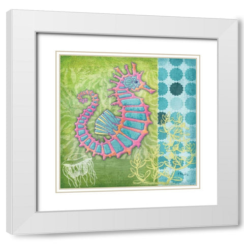 Fantasy Reef IV White Modern Wood Framed Art Print with Double Matting by Brent, Paul