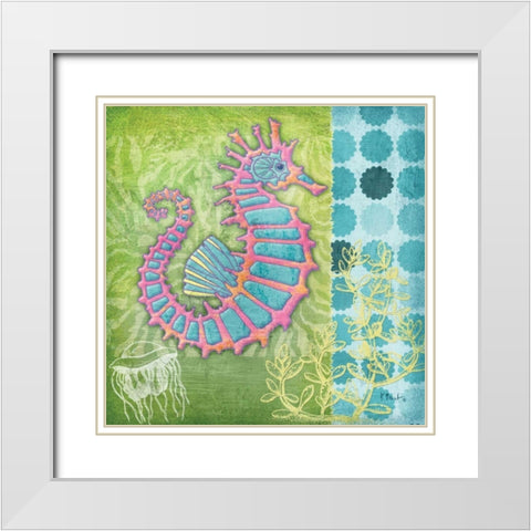 Fantasy Reef IV White Modern Wood Framed Art Print with Double Matting by Brent, Paul