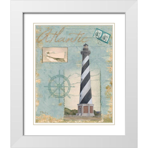 Seacoast Lighthouse I White Modern Wood Framed Art Print with Double Matting by Brent, Paul