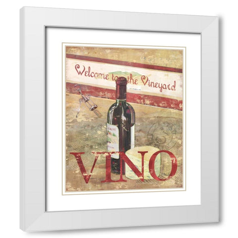 Chateau Cabernet White Modern Wood Framed Art Print with Double Matting by Brent, Paul