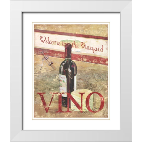 Chateau Cabernet White Modern Wood Framed Art Print with Double Matting by Brent, Paul