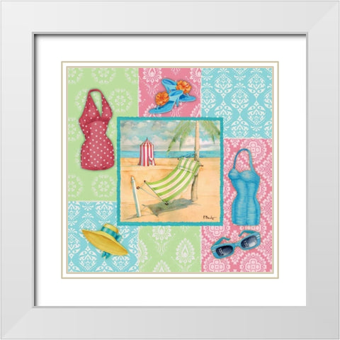 Beach Wear I White Modern Wood Framed Art Print with Double Matting by Brent, Paul