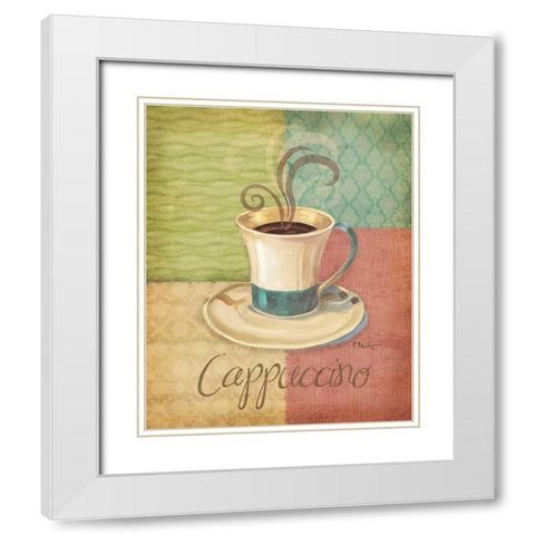 Quattro Coffee I White Modern Wood Framed Art Print with Double Matting by Brent, Paul