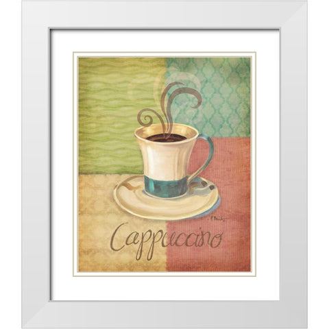 Quattro Coffee I White Modern Wood Framed Art Print with Double Matting by Brent, Paul