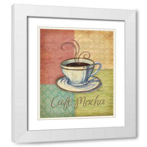 Quattro Coffee IV White Modern Wood Framed Art Print with Double Matting by Brent, Paul
