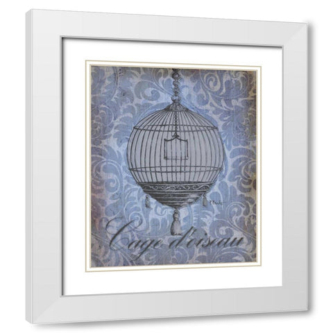 Parisian Market I White Modern Wood Framed Art Print with Double Matting by Brent, Paul