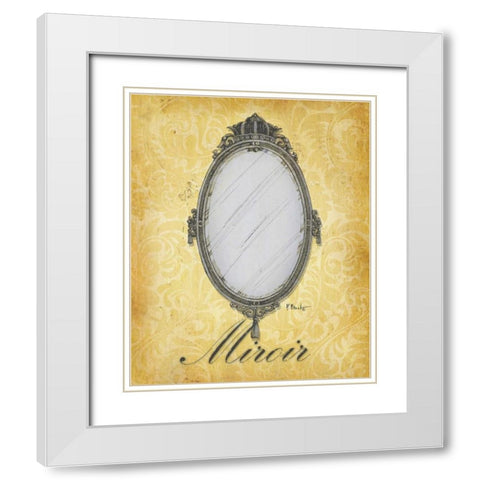Parisian Market III White Modern Wood Framed Art Print with Double Matting by Brent, Paul
