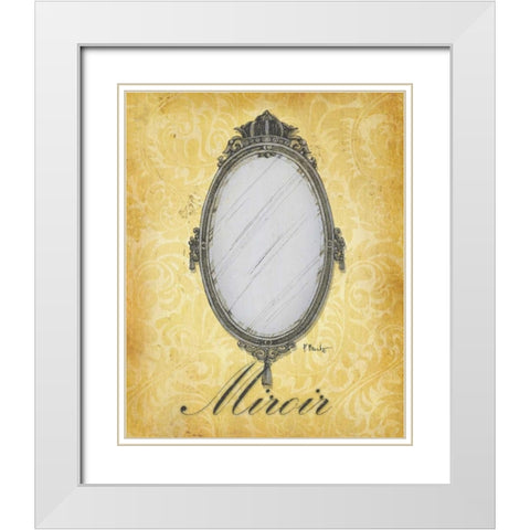 Parisian Market III White Modern Wood Framed Art Print with Double Matting by Brent, Paul