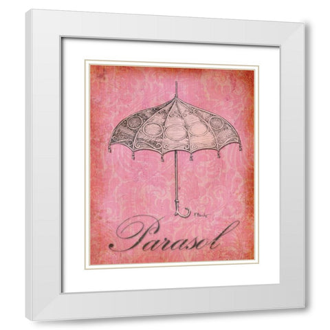 Parisian Market IV White Modern Wood Framed Art Print with Double Matting by Brent, Paul