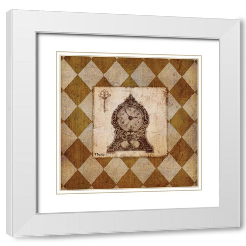 Vintage Harlequin I White Modern Wood Framed Art Print with Double Matting by Brent, Paul