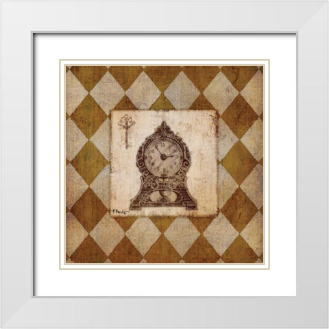 Vintage Harlequin I White Modern Wood Framed Art Print with Double Matting by Brent, Paul