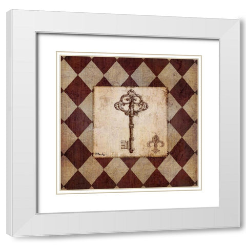 Vintage Harlequin IV White Modern Wood Framed Art Print with Double Matting by Brent, Paul