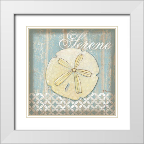 Spa Shells I White Modern Wood Framed Art Print with Double Matting by Brent, Paul