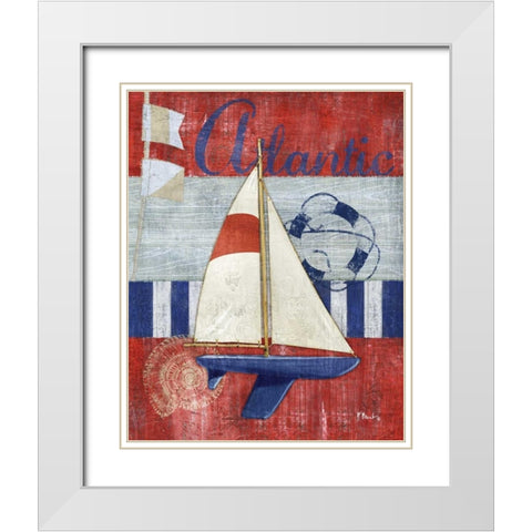Maritime Boat I White Modern Wood Framed Art Print with Double Matting by Brent, Paul
