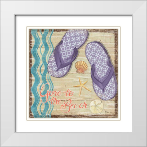 Hit the Beach I White Modern Wood Framed Art Print with Double Matting by Brent, Paul