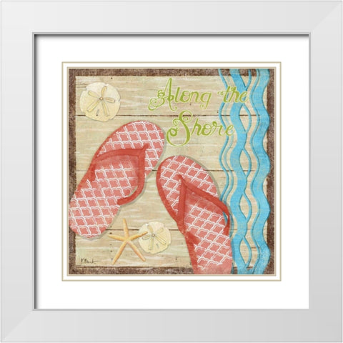 Hit the Beach II White Modern Wood Framed Art Print with Double Matting by Brent, Paul