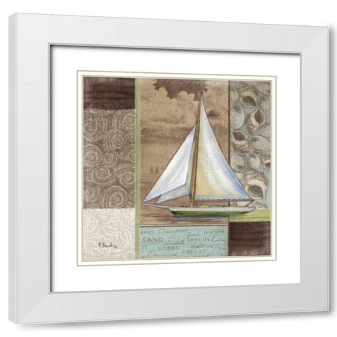 Santa Rosa Boat I White Modern Wood Framed Art Print with Double Matting by Brent, Paul