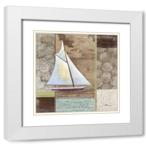 Santa Rosa Boat II White Modern Wood Framed Art Print with Double Matting by Brent, Paul