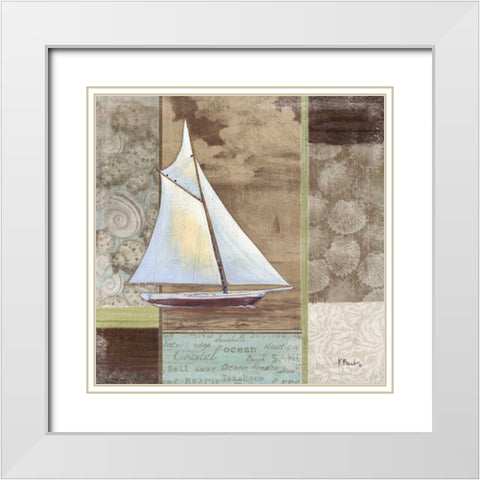 Santa Rosa Boat II White Modern Wood Framed Art Print with Double Matting by Brent, Paul